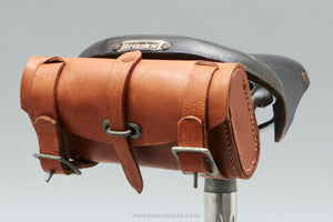 Vintage NOS Brown Tan Leather Saddle Bag - Pedal Pedlar - Buy New Old Stock Cycle Accessories