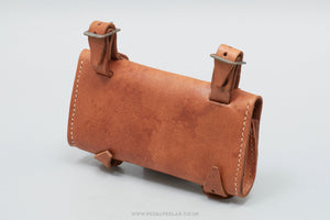 Vintage NOS Brown Tan Leather Saddle Bag - Pedal Pedlar - Buy New Old Stock Cycle Accessories