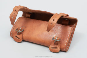 Vintage NOS Brown Tan Leather Saddle Bag - Pedal Pedlar - Buy New Old Stock Cycle Accessories