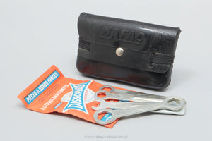 Mafac 5 Piece Tool Kit NOS Vintage Black Saddle Bag - Pedal Pedlar - Buy New Old Stock Cycle Accessories