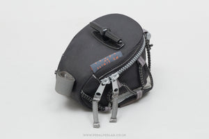 Zefal Kanga (714) NOS/NIB Classic Black / Silver Saddle Bag - Pedal Pedlar - Buy New Old Stock Cycle Accessories