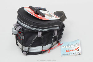 Zefal Kanga (714) NOS/NIB Classic Black / Silver Saddle Bag - Pedal Pedlar - Buy New Old Stock Cycle Accessories