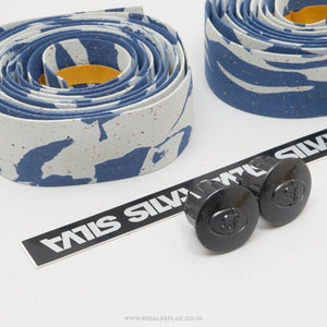 Silva Splash NOS/NIB Classic Grey/Dark Blue Cork Handlebar Tape - Pedal Pedlar - Buy New Old Stock Bike Parts