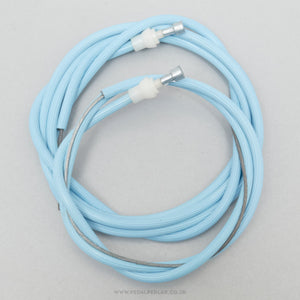 Dolf Van Vliet Clarks Ribbed NOS/NIB Vintage Light Blue Road Brake Cable Set - Pedal Pedlar - Buy New Old Stock Bike Parts