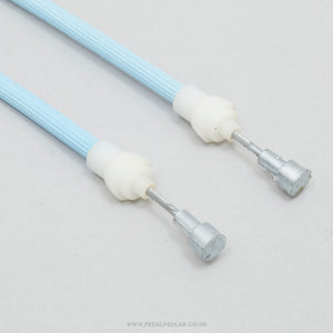 Dolf Van Vliet Clarks Ribbed NOS/NIB Vintage Light Blue Road Brake Cable Set - Pedal Pedlar - Buy New Old Stock Bike Parts