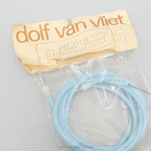 Dolf Van Vliet Clarks Ribbed NOS/NIB Vintage Light Blue Road Brake Cable Set - Pedal Pedlar - Buy New Old Stock Bike Parts