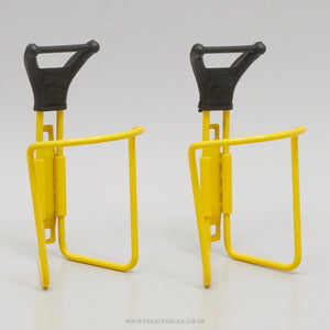 Specialites T.A. 'Plum' (417) NOS Vintage Yellow Bottle Cages - Pedal Pedlar - Buy New Old Stock Cycle Accessories