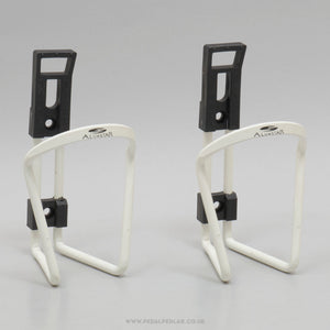 Simpla Alu-Star Elite Style NOS Classic White Bottle Cages - Pedal Pedlar - Buy New Old Stock Cycle Accessories