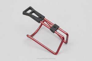 Vintage Elite Style NOS Red Anodised Bottle Cage - Pedal Pedlar - Buy New Old Stock Cycle Accessories