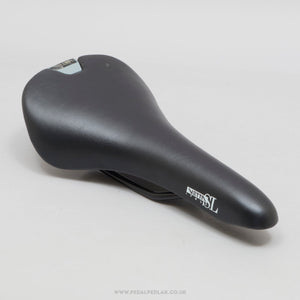 Vetta SL Steel NOS Classic Black Leather Saddle - Pedal Pedlar - Buy New Old Stock Bike Parts