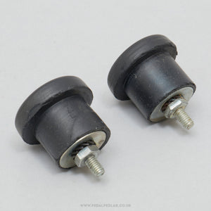 Velox NOS Vintage Black Expanding Handlebar End Plugs - Pedal Pedlar - Buy New Old Stock Bike Parts