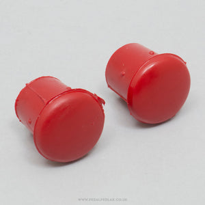 Bluemels NOS Vintage Red Handlebar End Plugs - Pedal Pedlar - Buy New Old Stock Bike Parts