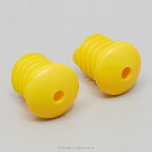 O.G.K. NOS Vintage Yellow Handlebar End Plugs - Pedal Pedlar - Buy New Old Stock Bike Parts