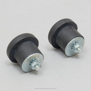 Velox NOS Vintage Black Expanding Handlebar End Plugs - Pedal Pedlar - Buy New Old Stock Bike Parts