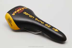 Selle San Marco No Slip Color 'Ganna' NOS Classic Black / Yellow Saddle - Pedal Pedlar - Buy New Old Stock Bike Parts