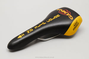 Selle San Marco No Slip Color 'Ganna' NOS Classic Black / Yellow Saddle - Pedal Pedlar - Buy New Old Stock Bike Parts