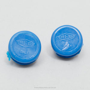 REG NOS Vintage Blue Toe Strap End Buttons - Pedal Pedlar - Buy New Old Stock Bike Parts