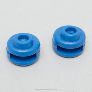 REG NOS Vintage Blue Toe Strap End Buttons - Pedal Pedlar - Buy New Old Stock Bike Parts