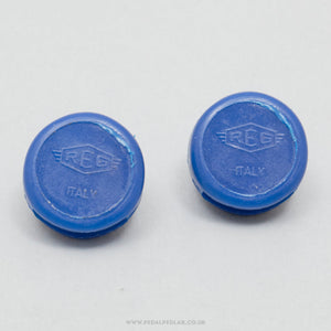 REG NOS Vintage Dark Blue Toe Strap End Buttons - Pedal Pedlar - Buy New Old Stock Bike Parts