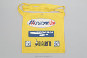 Classic Mercatone Uno / Bialetti / Santini Yellow Musette Bag - Pedal Pedlar - Cycle Accessories For Sale