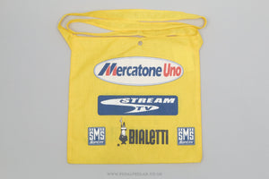 Classic Mercatone Uno / Bialetti / Santini Yellow Musette Bag - Pedal Pedlar - Cycle Accessories For Sale