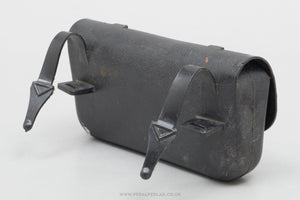 Vintage Black Saddle Bag - Pedal Pedlar - Cycle Accessories For Sale