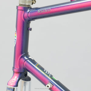 56.5cm Pinarello Asolo c.1991 Classic Italian Steel Road Bike Frame Set - Pedal Pedlar - Bike Frames For Sale