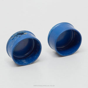 Cinelli Milano Early Version Vintage Blue Handlebar End Caps - Pedal Pedlar - Bike Parts For Sale