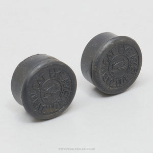 Cateye Model-100 Vintage Black Handlebar End Caps - Pedal Pedlar - Bike Parts For Sale