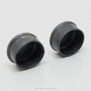 Cateye Model-100 Vintage Black Handlebar End Caps - Pedal Pedlar - Bike Parts For Sale