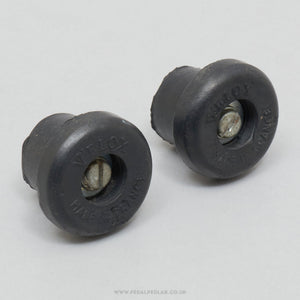 Velox 1950s/60s Vintage Black Expanding Handlebar End Plugs - Pedal Pedlar - Bike Parts For Sale