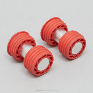 Bontrager BzzzKill Harmonic Dampers Classic Red Handlebar End Plugs - Pedal Pedlar - Bike Parts For Sale