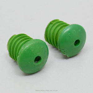 O.G.K. Vintage Green Handlebar End Plugs - Pedal Pedlar - Bike Parts For Sale