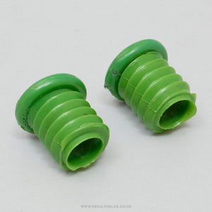 O.G.K. Vintage Green Handlebar End Plugs - Pedal Pedlar - Bike Parts For Sale