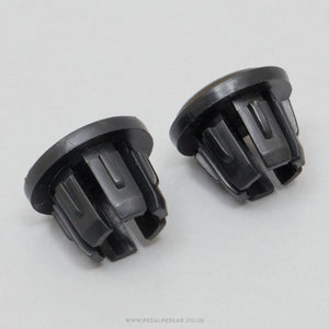 Vintage Ciocc Black Handlebar End Plugs - Pedal Pedlar - Bike Parts For Sale