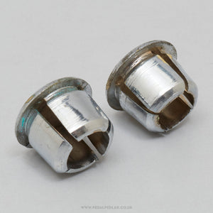 SABA Vintage Chrome Handlebar End Plugs - Pedal Pedlar - Bike Parts For Sale