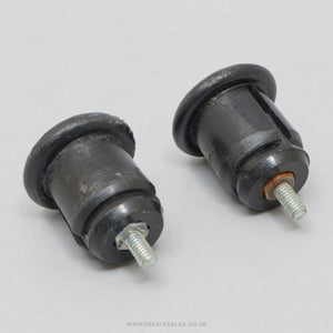 Milremo Vintage Black Expanding Handlebar End Plugs - Pedal Pedlar - Bike Parts For Sale