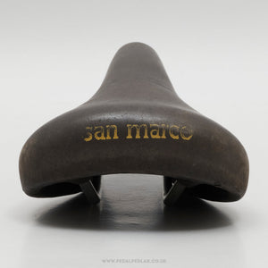 Selle San Marco GI-LUX (311) Vintage Dark Brown Leather Saddle - Pedal Pedlar - Bike Parts For Sale