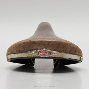 Selle San Marco Rolls c.1990 Classic Dark Brown Leather Saddle - Pedal Pedlar - Bike Parts For Sale